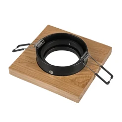 Lamkur Lighting Forsænket loftlampe Tobby, 10 x 10 cm, egetræ, GU10