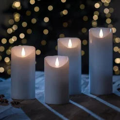 Forsynet med 3D-flamme - LED-lys Stearin^Konstsmide Christmas Online