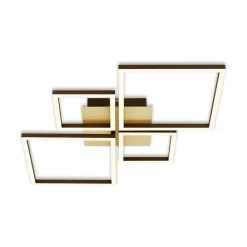 Frame LED-loftlampe, guld, dæmpbar, 4 lyskilder^Briloner New