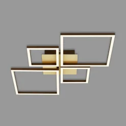 Frame LED-loftlampe, guld, dæmpbar, 4 lyskilder^Briloner New