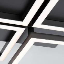 Frame LED-loftlampe, step dim, 4 lyskilder, sort^Briloner Online