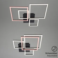 Frame LED-loftlampe, step dim, 4 lyskilder, sort^Briloner Online