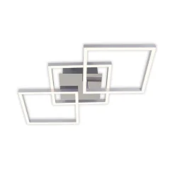 Briloner Frame LED-loftlampe, step-dim, krom-alu 76x37cm