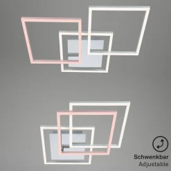 Briloner Frame LED-loftlampe, step-dim, krom-alu 76x37cm
