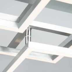 Briloner Frame LED-loftlampe, step-dim, krom-alu 76x37cm