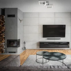 Frame LED-loftslampe, 3.000 K, krom^Briloner Outlet