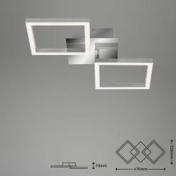 Frame LED-loftslampe, 3.000 K, krom^Briloner Outlet