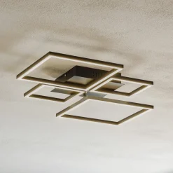 Frame LED-loftslampe, CCT, 4-lys, sort^Briloner Best