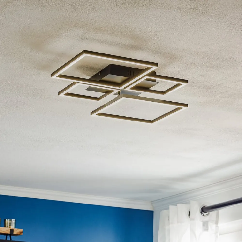 Frame LED-loftslampe, CCT, 4-lys, sort^Briloner Best