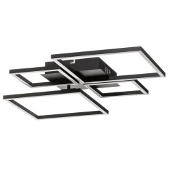 Frame LED-loftslampe, CCT, 4-lys, sort^Briloner Best