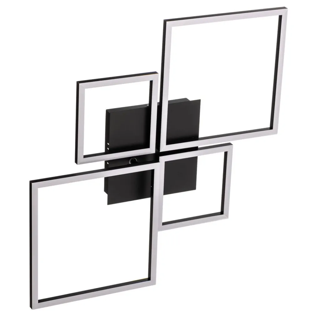 Frame LED-loftslampe, CCT, 4-lys, sort^Briloner Best