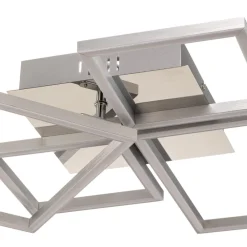 Briloner Frame LED-loftslampe, CCT, 4-lys, aluminium