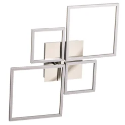 Briloner Frame LED-loftslampe, CCT, 4-lys, aluminium