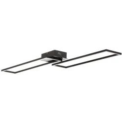 Frame LED-loftslampe, fjernbetjening, sort^Briloner Discount