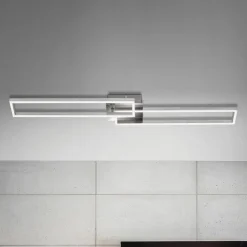 Briloner Frame LED-loftslampe, fjernbetjening, krom