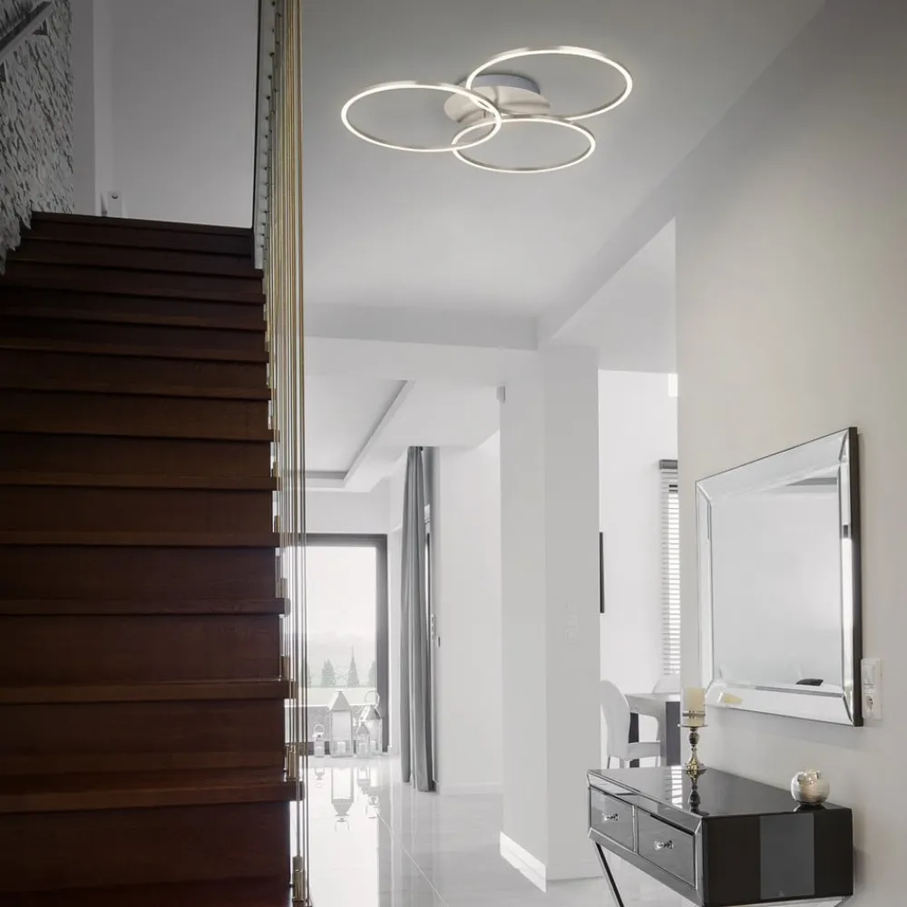 Briloner Frame Ring loftlampe Switch dim nikkel 3 lyskilder