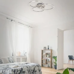 Briloner Frame Ring loftlampe Switch dim nikkel 3 lyskilder