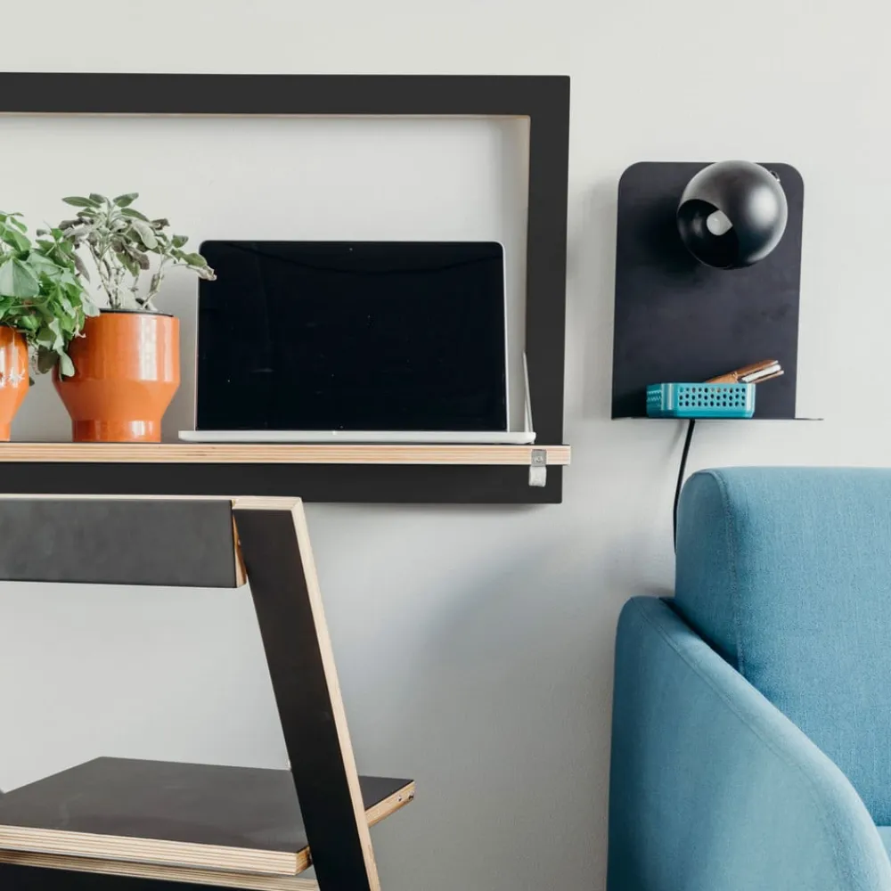 FRANDSEN Ball USB væglampe sort mat