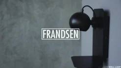 FRANDSEN Ball USB væglampe sort mat