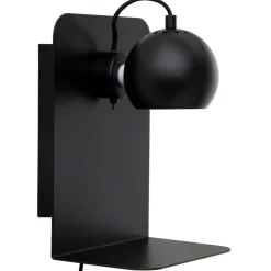 FRANDSEN Ball USB væglampe sort mat