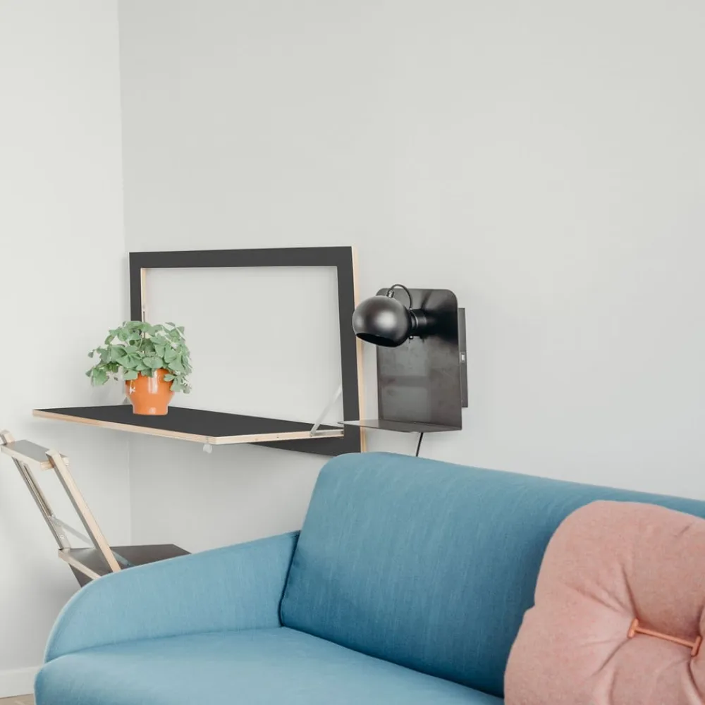 FRANDSEN Ball USB væglampe sort mat