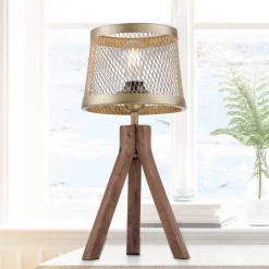 Frederik bordlampe i træ, trefod^JUST LIGHT. GmbH Best