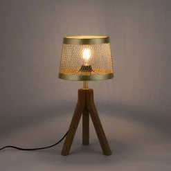 Frederik bordlampe i træ, trefod^JUST LIGHT. GmbH Best