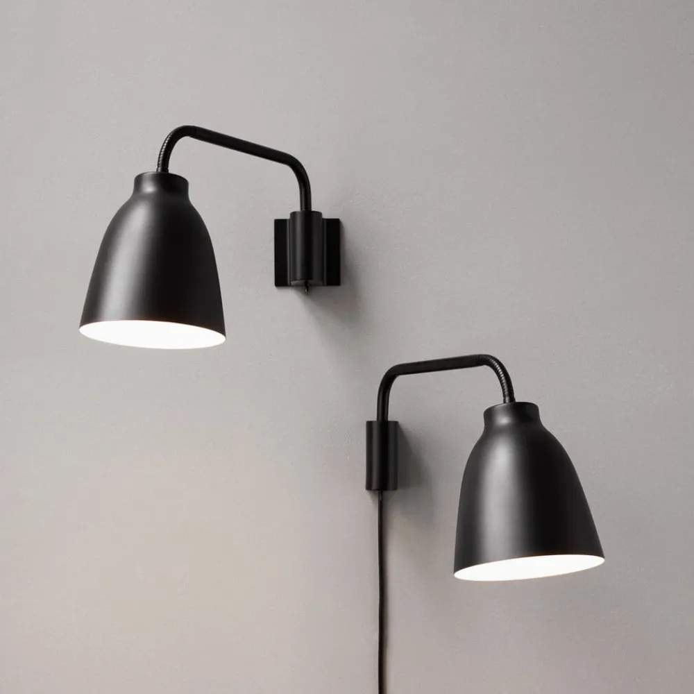 FRITZ HANSEN Væglamper>Caravaggio væglampe, sort