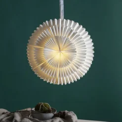 Frost dekostjerne, papir uden fatning Ø 50 cm hvid^STAR TRADING Clearance