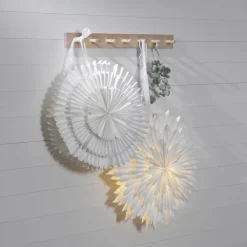 Frost dekostjerne, papir uden fatning Ø 50 cm hvid^STAR TRADING Clearance