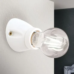 Frost keramisk væglampe, hvid^ORION Hot