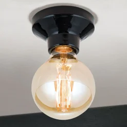 ORION Loftlamper|Loftlamper>Frost loftlampe af keramik, sort