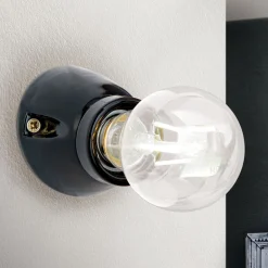 ORION Væglamper|Væglamper>Frost væglampe af keramik, sort