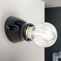 ORION Væglamper|Væglamper>Frost væglampe af keramik, sort