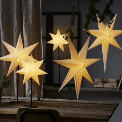 STAR TRADING Frozen stående stjerne 7-takket, sort/stjerne hvid