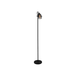 Freelight Fumoso gulvlampe, højde 143 cm, sort/røggrå