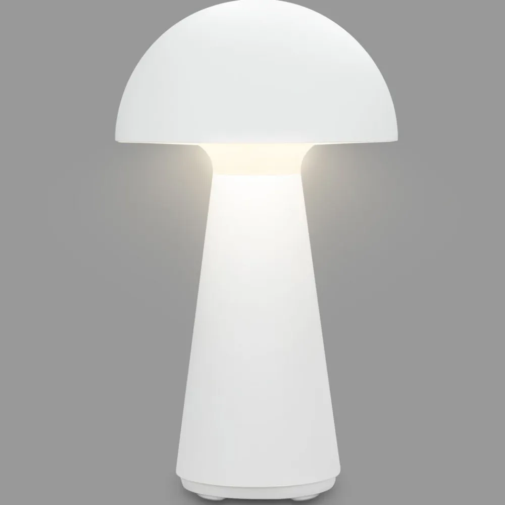 Briloner Dekorationsbelysning|Terrassebelysning>Fungo LED-bordlampe, genopladelig, hvid
