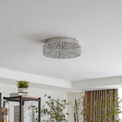 Lucande Funklende LED-loftlampe Felias, rund form