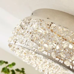 Lucande Funklende LED-loftlampe Felias, rund form