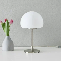 Gaia Big bordlampe med touchfunktion, hvid^Fabas Luce Outlet