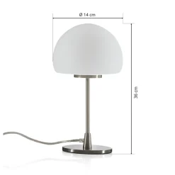 Gaia Big bordlampe med touchfunktion, hvid^Fabas Luce Outlet