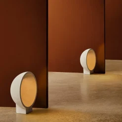 Gaia LED-sokkellampe, grå, beton, højde 38,8 cm^FARO BARCELONA New