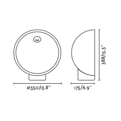 Gaia LED-sokkellampe, grå, beton, højde 38,8 cm^FARO BARCELONA New