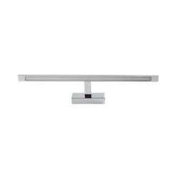 TK Lighting Gallery LED-væglampe, kromfarvet, metalbredde 62 cm IP44