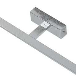 TK Lighting Gallery LED-væglampe, kromfarvet, metalbredde 62 cm IP44