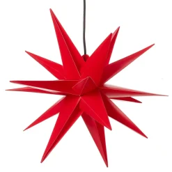 STERNTALER Ganesha stjerne til udendørs brug, rød, 18 takker