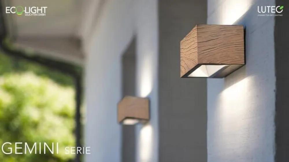 LUTEC Gadebelysning>Gemini FX LED-gadelampe, IP54, antracit