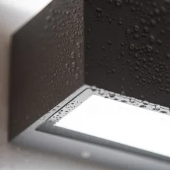 Gemini udendørs LED-væglampe, 22 cm, 4.000K, antracit^LUTEC Clearance