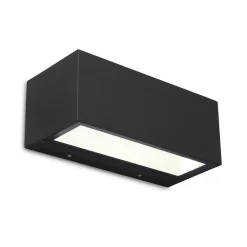 Gemini udendørs LED-væglampe, 22 cm, 3.000 K, sort^LUTEC Discount