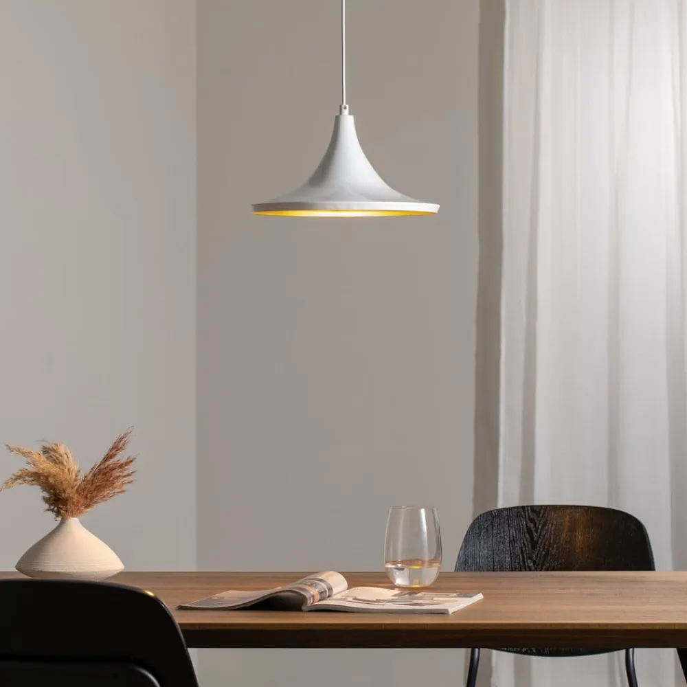 ROYALTECH Genisy hængelampe, hvid, Ø 31 cm, metal, E27